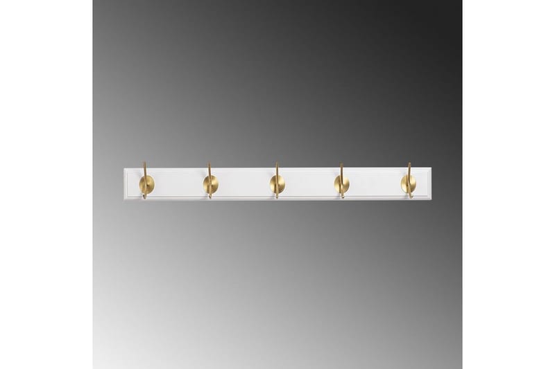 Träväggkrok Ranvir Vit / Rany - 65 x 7 x 8 - Förvaring - Klädförvaring - Klädhängare - Krokar