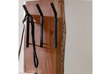 Vägghylla Wohnling Massiv trä träd kant väggmonterad klädhängare 35X100 cm industriell - Förvaring - Klädförvaring - Klädhängare - Klädställning