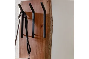 Vägghylla Wohnling Massiv trä träd kant väggmonterad klädhängare 35X100 cm industriell - Förvaring - Klädförvaring - Klädhängare - Klädställning
