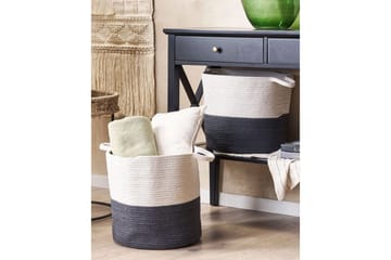 Korg Pazha set om 2 Vit, Svart - Vit, Svart - Förvaring - Klädförvaring - Tvättkorg