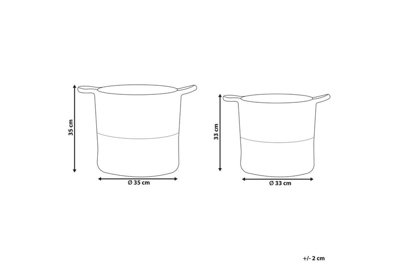 Korg Pazha set om 2 Vit, Svart - Vit, Svart - Förvaring - Klädförvaring - Tvättkorg