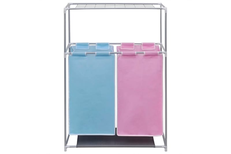 2-sektions tvättsorterare med en övre torkhylla - Flerfärgad - Tvättkorg