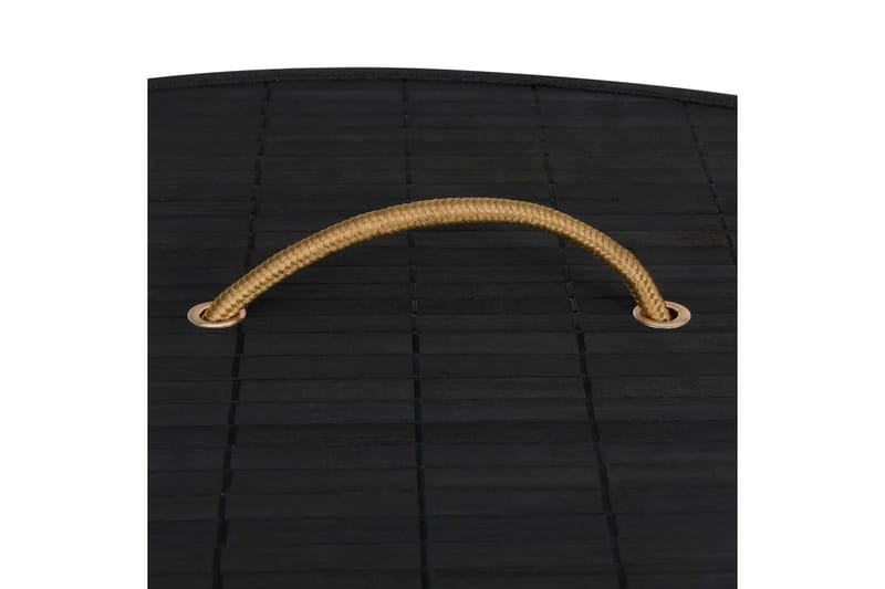 Tvättkorg för hörn bambu svart 60 L - Svart - Tvättkorg