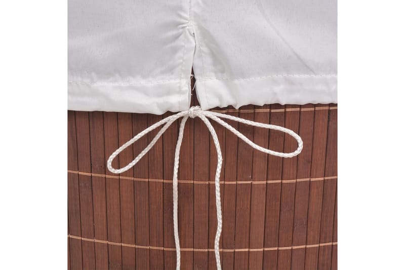 Tvättkorg i bambu oval brun - Brun - Tvättkorg