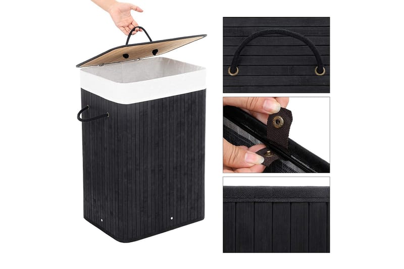 Tvättkorg Traci 72L Bambu - Songmics - Tvättkorg