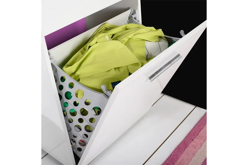 Tvättkorgsskåp 52x83 cm - Vit - Förvaring - Klädförvaring - Tvättkorg