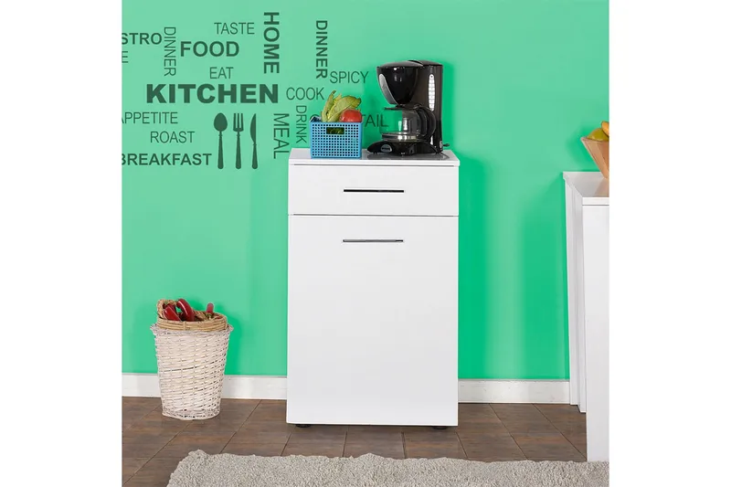 Tvättkorgsskåp 52x83 cm - Vit - Förvaring - Klädförvaring - Tvättkorg