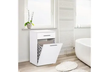 Tvättkorgsskåp 52x83 cm - Vit - Förvaring - Klädförvaring - Tvättkorg