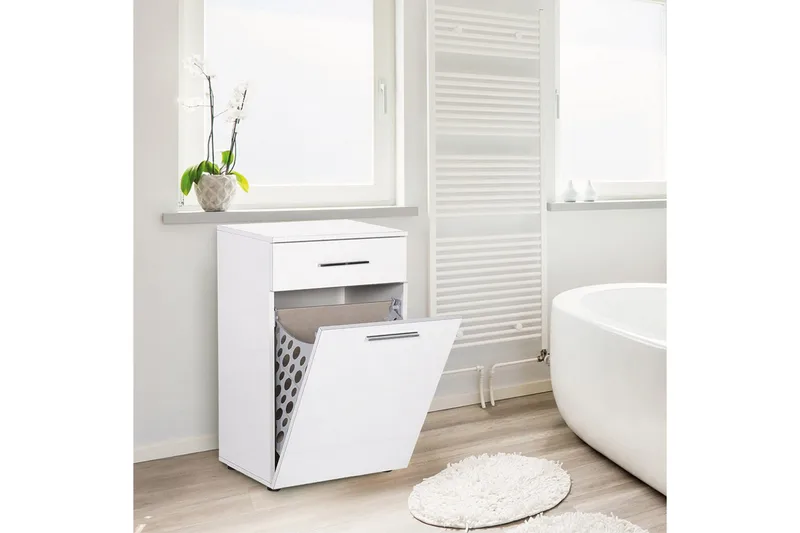 Tvättkorgsskåp 52x83 cm - Vit - Förvaring - Klädförvaring - Tvättkorg