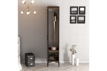 Kumsal Garderob 40x47,5 cm - Valnöt/Antracit - Förvaring - Garderober & garderobssystem