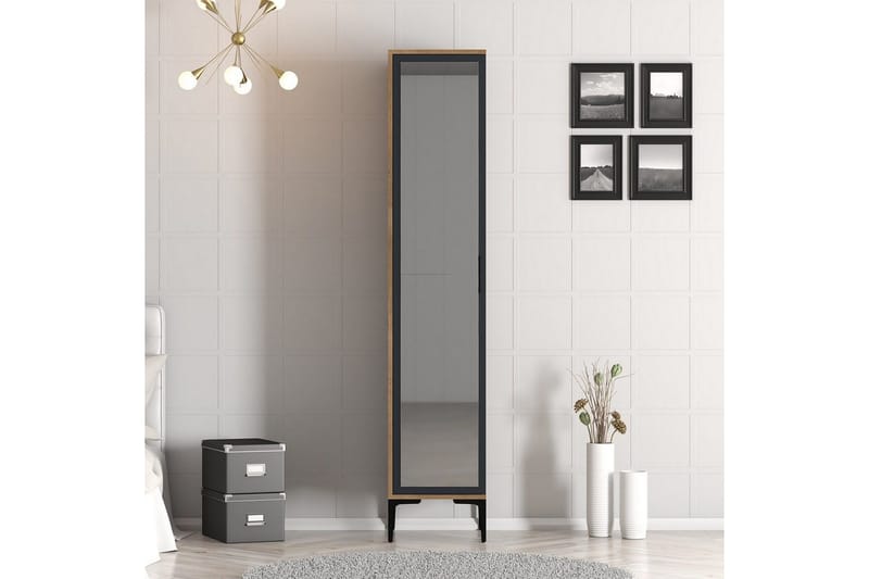 Kumsal Garderob 40x47,5 cm - Valnöt/Antracit - Förvaring - Garderober & garderobssystem