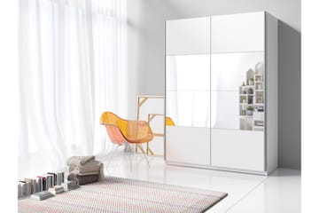 Lecia Garderob 120x210 cm - Vit - Förvaring - Garderober & garderobssystem