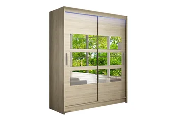 Leila Garderob med Spegel 150x200 cm - Beige - Förvaring - Garderober & garderobssystem