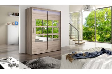 Leila Garderob med Spegel 150x200 cm - Beige - Förvaring - Garderober & garderobssystem