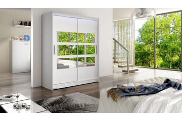 Leila Garderob med Spegel 150x200 cm - Vit - Förvaring - Garderober & garderobssystem