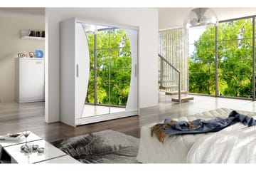 Leila Garderob med Spegel 150x200 cm - Vit - Förvaring - Garderober & garderobssystem