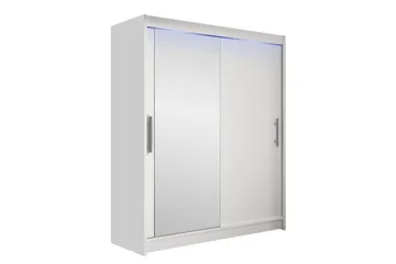 Leila Garderob med Spegel 150x200 cm - Vit - Förvaring - Garderober & garderobssystem