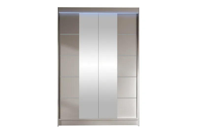 Liverpool Garderob m. Spegel 120x200 cm, Grå