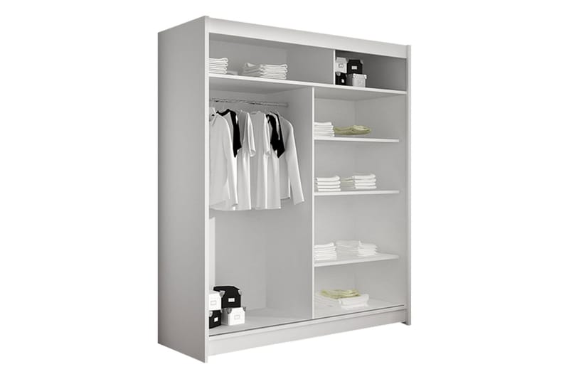 Liverpool Garderob m. Spegel 120x200 cm - Svart - Förvaring - Garderober & garderobssystem