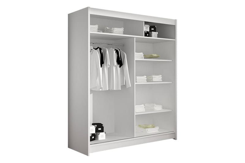 Liverpool Garderob m. Spegel 120x200 cm - Svart - Förvaring - Garderober & garderobssystem