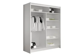 Liverpool Garderob m. Spegel 120x200 cm - Svart/Brun - Förvaring - Garderober & garderobssystem