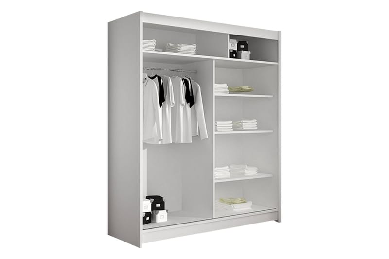 Liverpool Garderob m. Spegel 120x200 cm - Svart/Brun - Förvaring - Garderober & garderobssystem