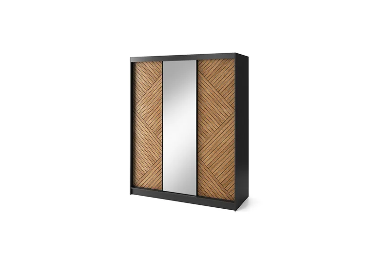 Marrphy Garderob med Spegel 120x220 cm - Brun - Förvaring - Garderober & garderobssystem