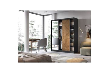 Marrphy Garderob med Spegel 120x220 cm - Brun - Förvaring - Garderober & garderobssystem