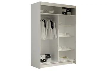 Miami Garderob 120x58x200 cm - Vit - Förvaring - Garderober & garderobssystem