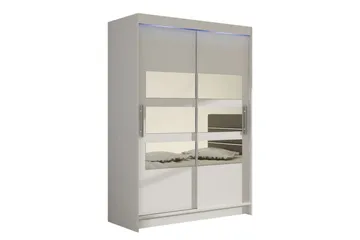 Miami Garderob 120x58x200 cm - Vit - Förvaring - Garderober & garderobssystem