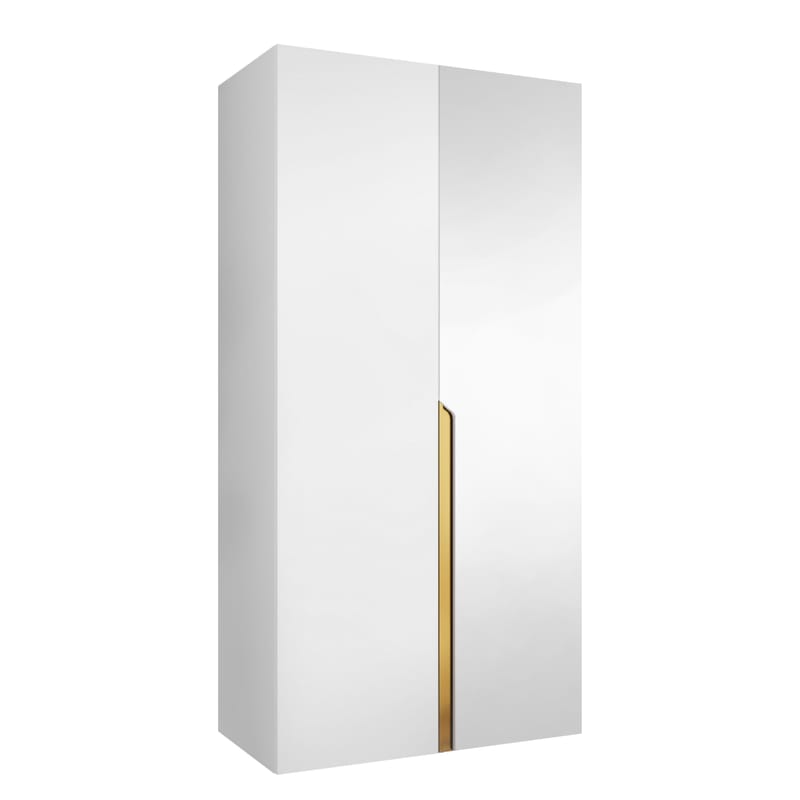 Milias Garderob med spegel 100x202 cm, vit