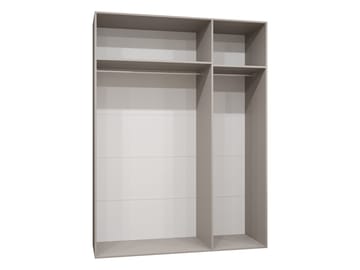 Milias Garderob med spegel 150x202 cm - Brun/guld - Förvaring - Garderober & garderobssystem