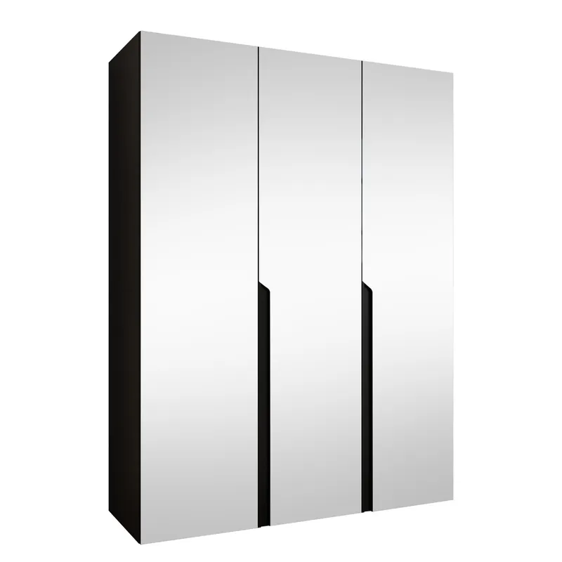 Milias Garderob med spegel 150x202 cm - svart - Förvaring - Garderober & garderobssystem