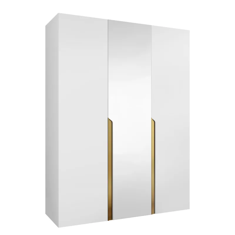 Milias Garderob med spegel 150x202 cm, vit