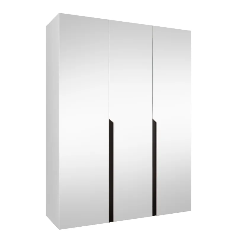 Milias Garderob med spegel 150x202 cm, vit