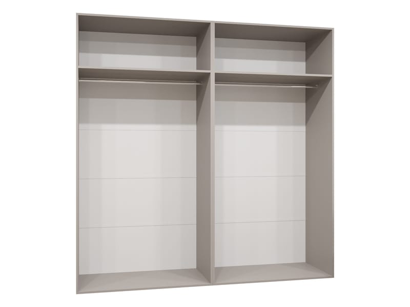 Milias Garderob med spegel 200x202 cm - Brun/guld - Förvaring - Garderober & garderobssystem
