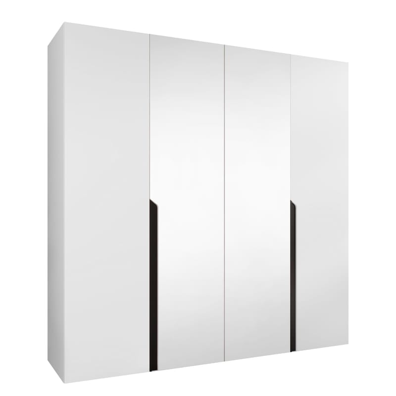 Milias Garderob med spegel 200x202 cm, vit