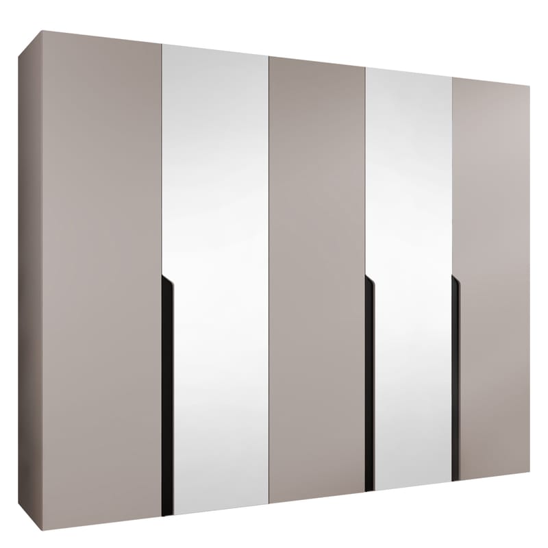 Milias Garderob med spegel 250x202 cm, beige