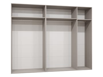 Milias Garderob med spegel 250x202 cm - Brun/guld - Förvaring - Garderober & garderobssystem