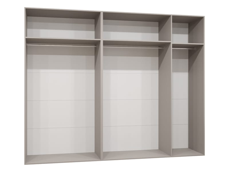 Milias Garderob med spegel 250x202 cm - Brun/svart - Förvaring - Garderober & garderobssystem