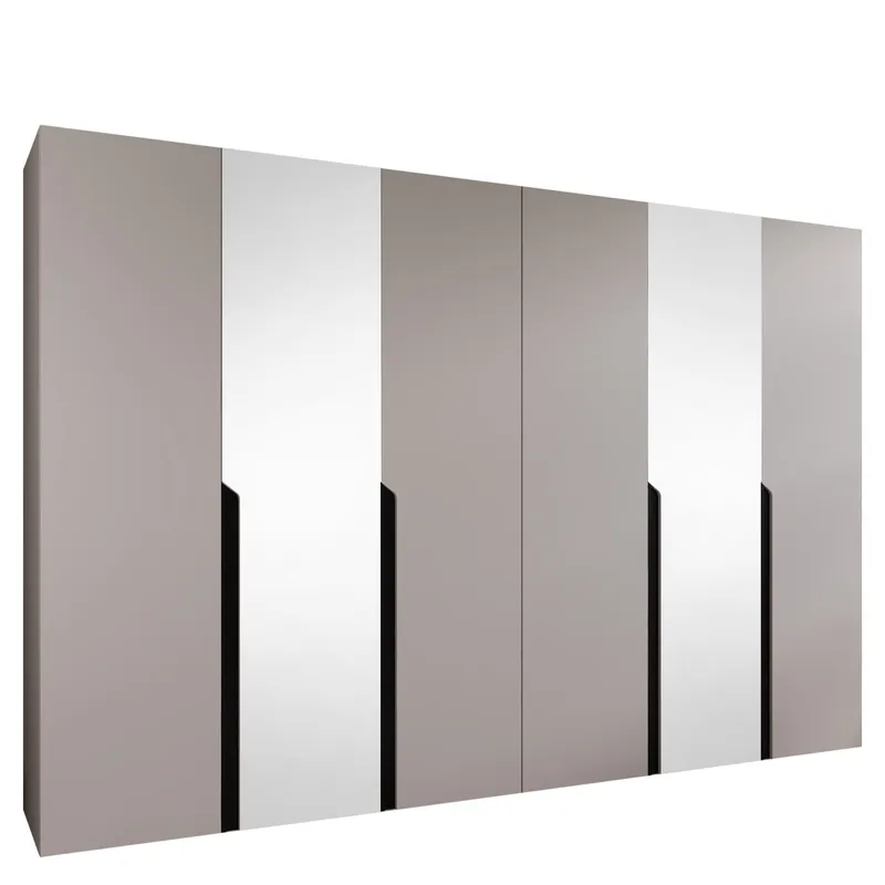 Milias Garderob med spegel 300x202 cm, beige