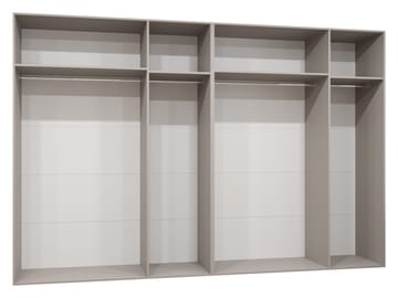 Milias Garderob med spegel 300x202 cm - Brun/guld - Förvaring - Garderober & garderobssystem