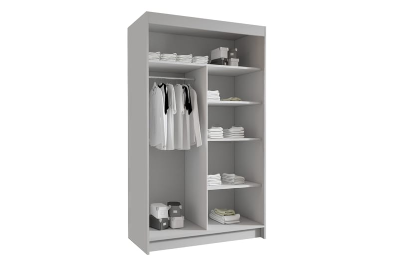 Narbonne Garderob med Spegel 100x200 cm - Svart - Förvaring - Garderober & garderobssystem