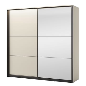 Navron Garderob med Spegel 220x221 cm - Beige - Förvaring - Garderober & garderobssystem