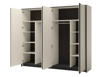 Navron Garderob med Spegel 251x215 cm - Beige - Förvaring - Garderober & garderobssystem