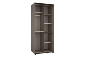 Norrebon Garderob med Spegel 100x235 cm - Beige - Förvaring - Garderober & garderobssystem