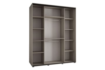 Norrebon Garderob med Spegel 200x235 cm - Beige - Förvaring - Garderober & garderobssystem