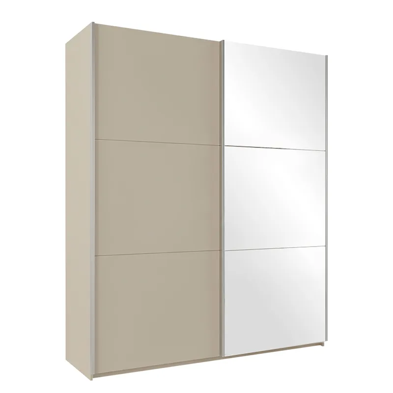 Olvik Garderob med Spegel 200x244 cm, Beige