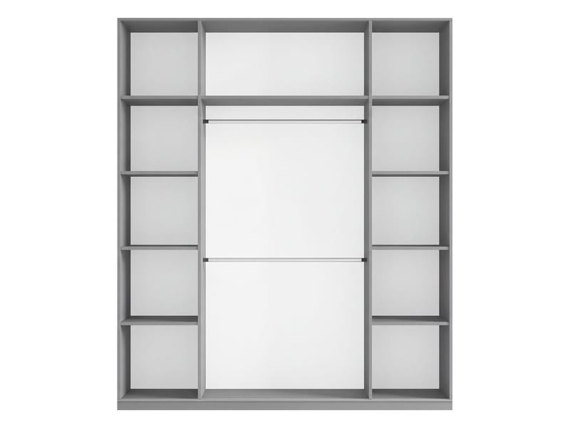 Olvik Garderob med Spegel 200x244 cm - Beige - Förvaring - Garderober & garderobssystem