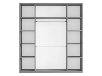 Olvik Garderob med Spegel 225x244 cm - Beige - Förvaring - Garderober & garderobssystem
